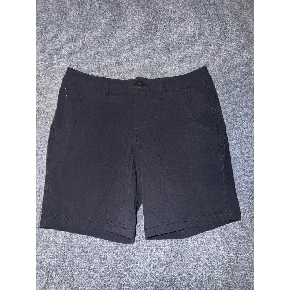 Ascend Womens Hiking Shorts Size 4 Black Outdoor Activewear Cargo Pockets
